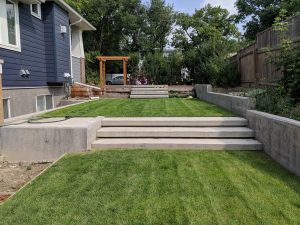 Broomed Floating Stairs and Retaining Walls