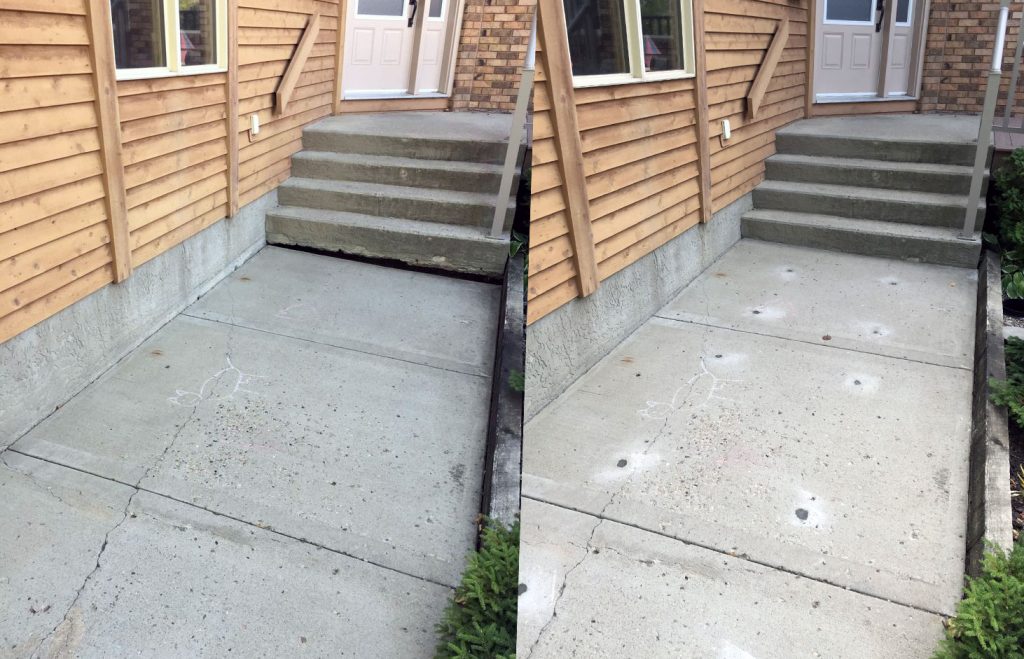 Lethbridge Sidewalk Lifting Leveling Before After • Contemporary Concrete